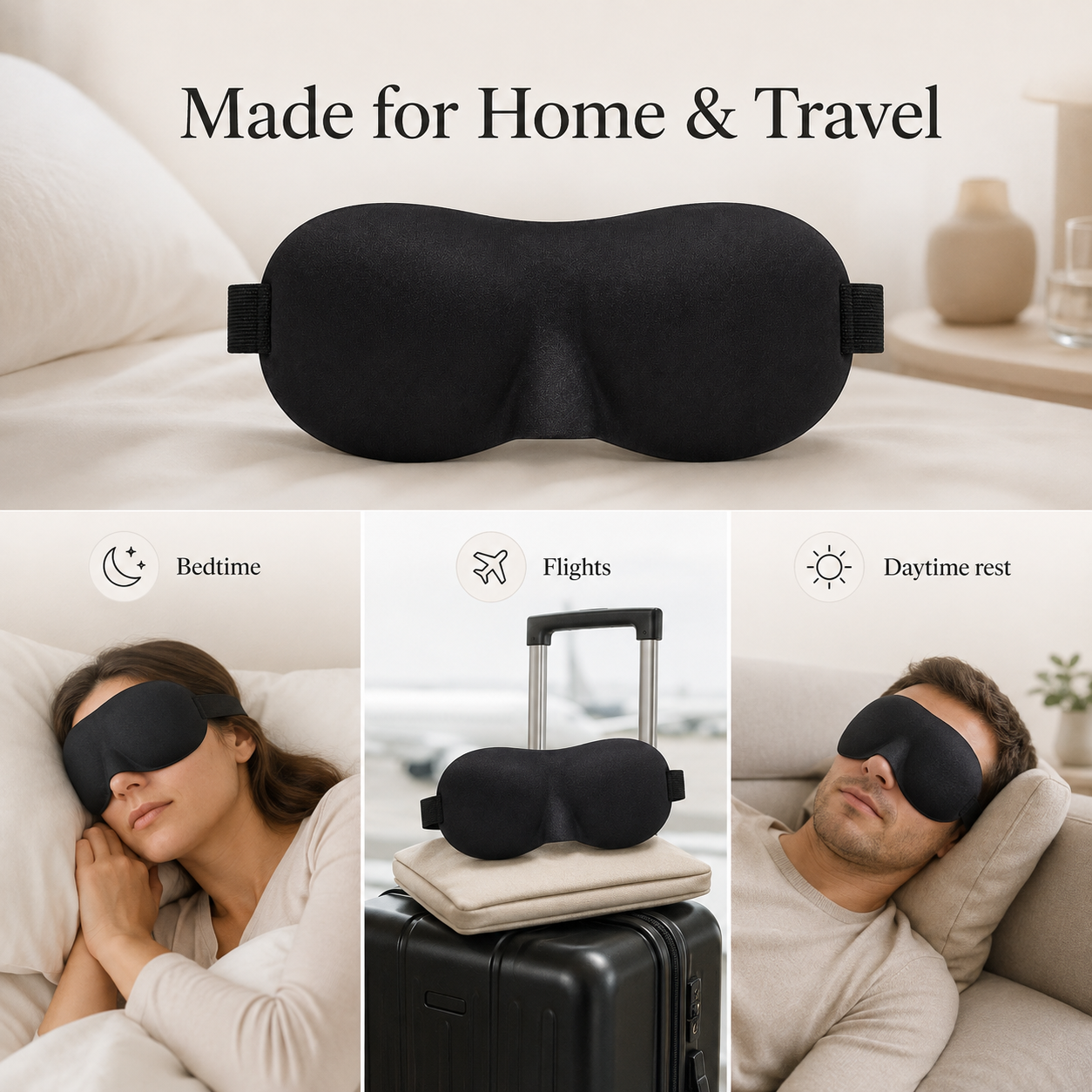 Noryelo CloudSleep™ 3D Light-Blocking Sleep Mask